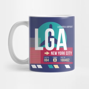 New York City (LGA) Airport Code Baggage Tag E Mug